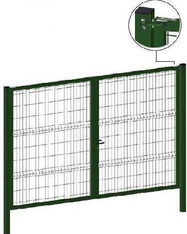 Puerta Abatible Panel Plegado Juma Verde Y Blanca